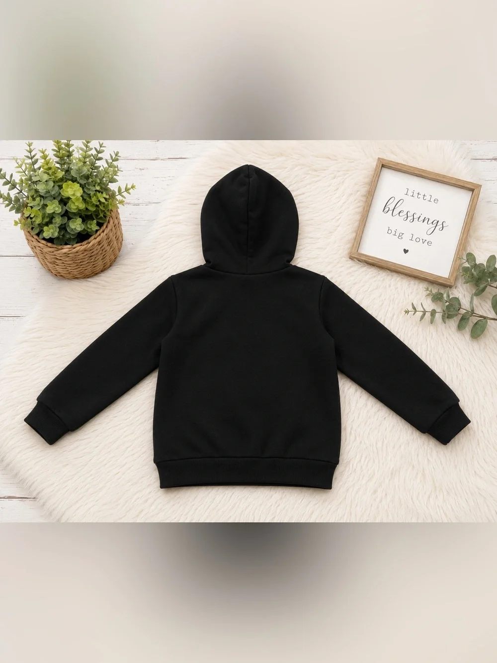 SHEIN Toddler Boys Black “Little Man” Hoodie Size 2–3Y